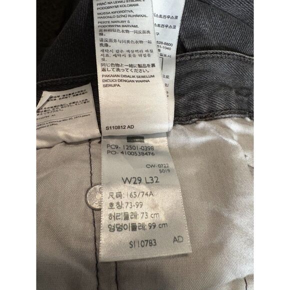 Levi’s 501 Jeans 29x32 Black Button Fly Distressed Frayed Hem Grunge Streetwear - Picture 5 of 12